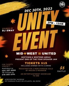 Midtown Westend Area Unity Event Flyer