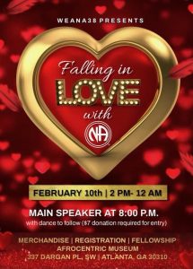 Falling In Love With NA Event Flyer
